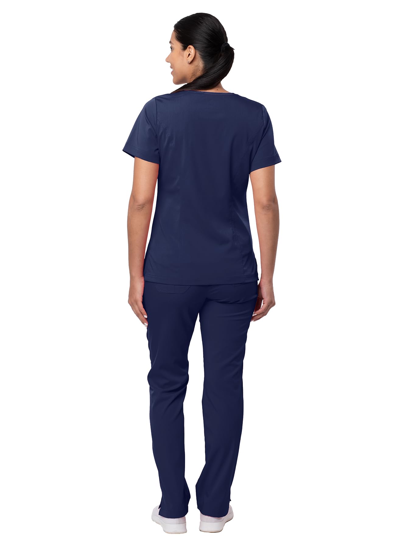 Adar Uniforms Pro Breakthrough Plus Scrub Set for Women, Enhanced V-Neck Top & Multi Pocket Pants, 4400, Navy, S
