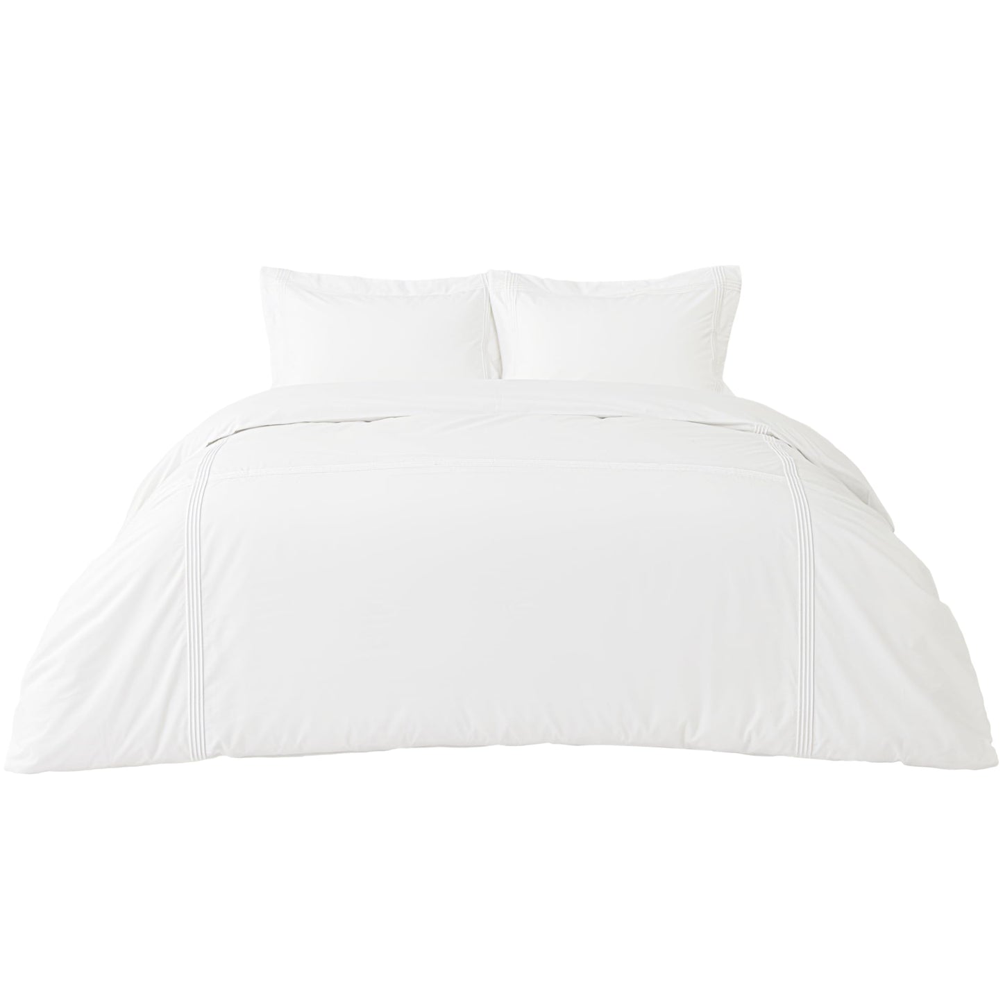 Bedsure 100% Cotton Percale Duvet Cover King, Luxury Hotel Duvet Cover, Rope Weave White Comforter Cover, PureWoven Breathable & Lightweight Bedding Set for All Season, 3 Pieces, 104"x90"