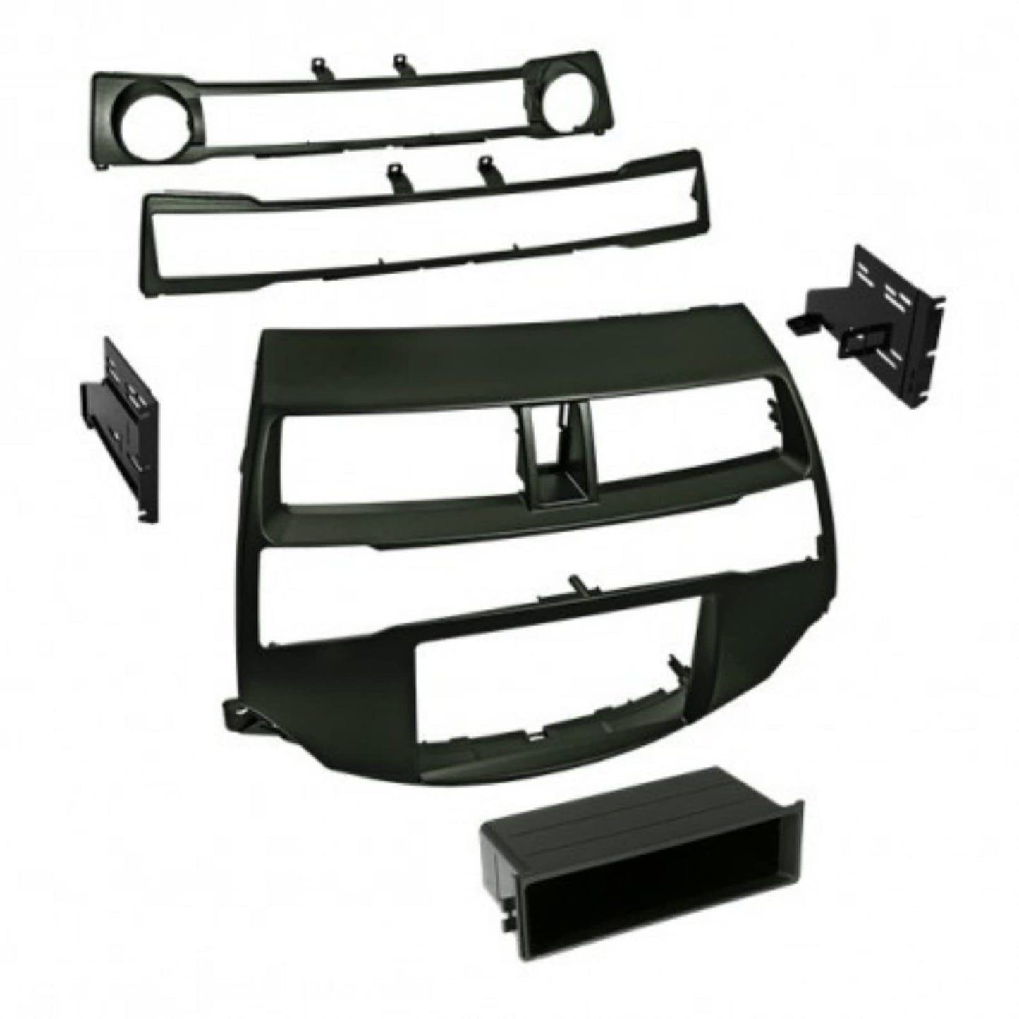 Double DIN Dash Kit for 2008-2012 Accord with Antenna Adapter & Harness… (Dark Grey Metallic) | Compatible with All Trim Levels