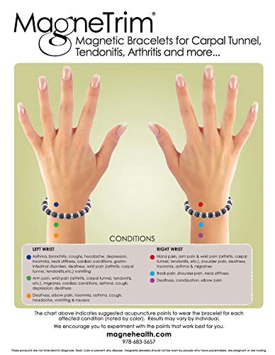 MAGNEHEALTH - Copper - Magnetic Bracelet 7.5"/8.5" - Magnetic Bracelet, Copper Magnetic Bracelets