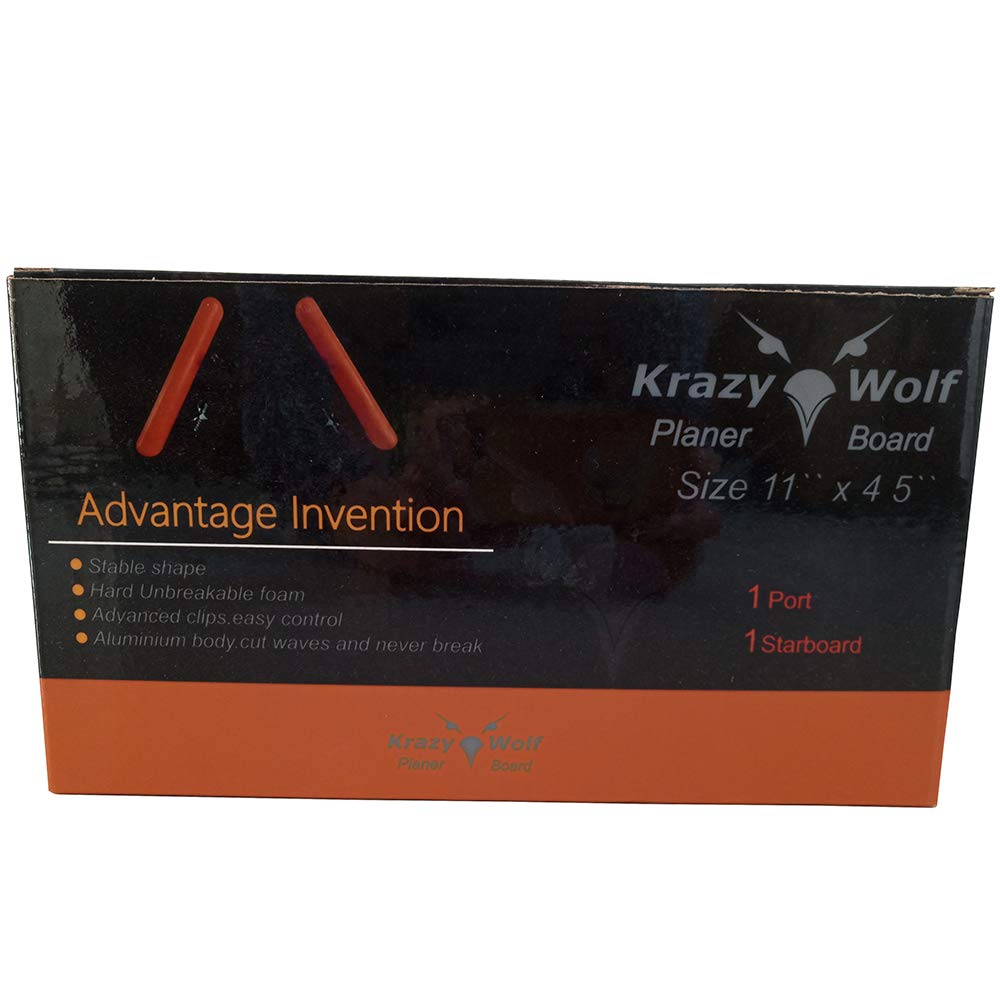 Krazywolf Durable Planer Boards 11`` x 4.5``,1 Port & 1 Starboard