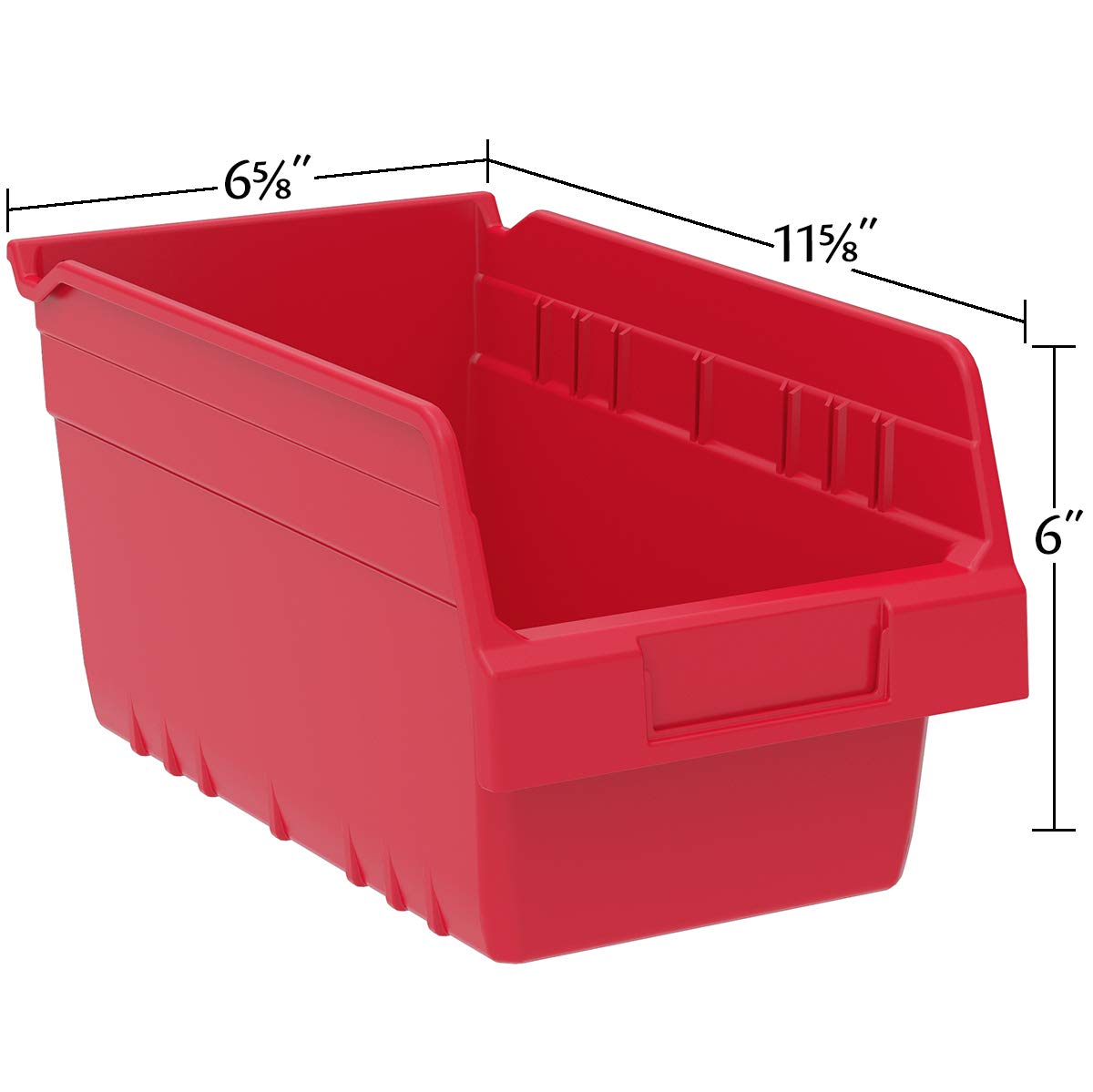 Akro-Mils 30090 Plastic Nesting ShelfMax Storage Bin Box, (12-Inch x 6-Inch x 6-Inch), Blue, (10-Pack)