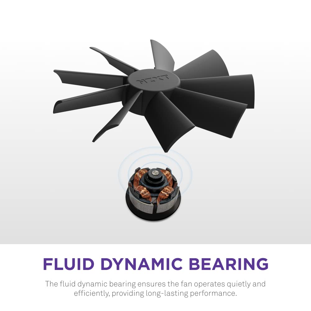 NZXT F140 RGB Twin Pack – 2 x 140mm RGB PWM PC Fans with RGB Controller – High Airflow, Low Noise – Fluid Dynamic Bearing – CAM Software Control – 18 LEDs per Fan – Black