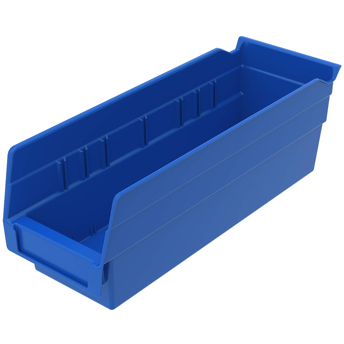 Akro-Mils 30130 Plastic Nesting Shelf Bin Box, (12-Inch x 6-1/2-Inch x 4-Inch), Red, (12-Pack) & 30120 Plastic Nesting Shelf Bin Box, (12-Inch x 4-Inch x 4-Inch), Blue, (24-Pack)
