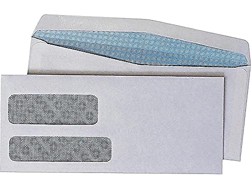 Quality Park 24550 Dbl Wndw Envelopes, No.10,Invoice, 4-1/8-Inch x9-1/2-Inch, 500/BX,WE
