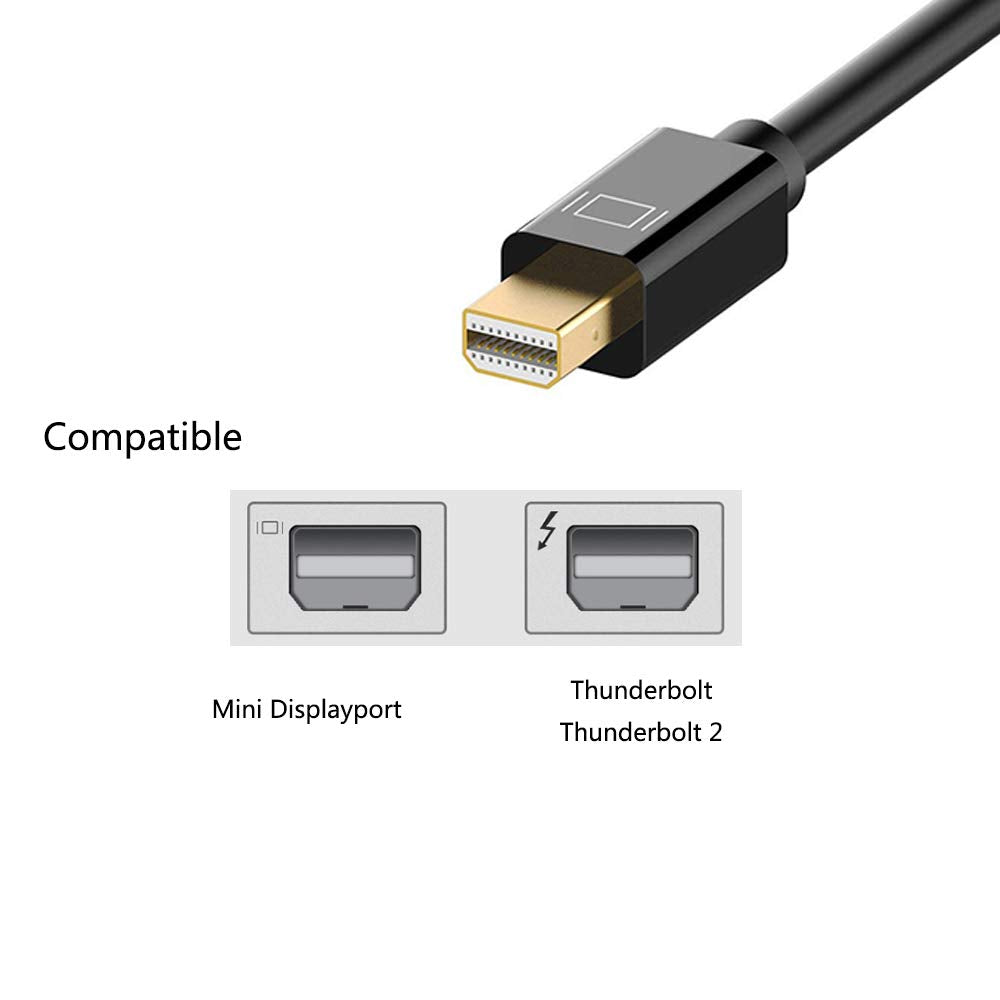 Anbear Mini DisplayPort to HDMI Adapter - Thunderbolt to HDMI Cable, Gold-Plated HDMI Adapter Compatible with MacBook Pro, MacBook Air, Mac Mini, Microsoft Surface Pro (10 Pack)