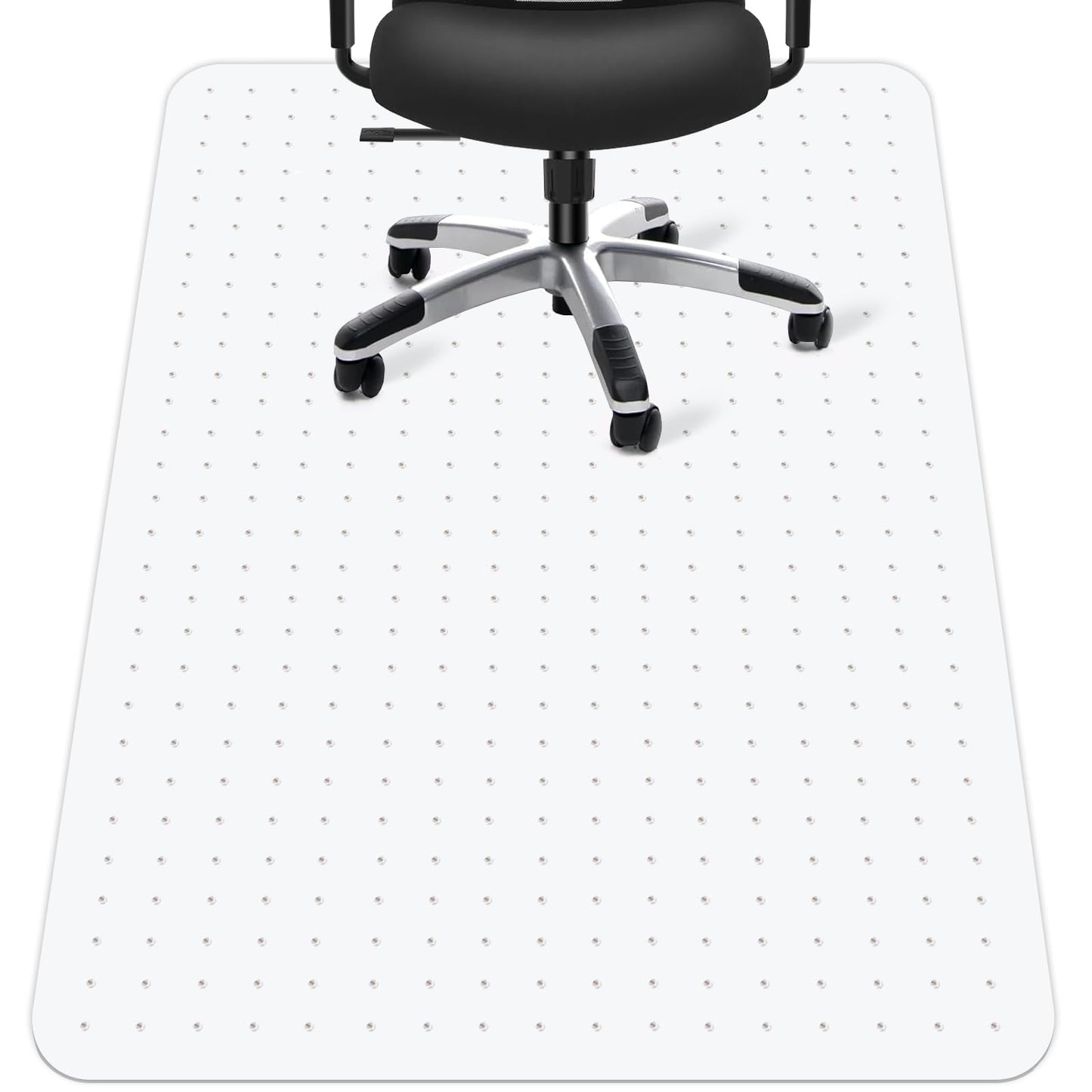 Chair Mat for Carpet, YOOMAYA 46" x 60" Office Chair Mat for Carpeted Floors, Easy Gliding Under Desk Carpet Protector, Slip Resistant Heavy Duty Plastic Floor Mat for Home, Gaming, Study Room (Clear)