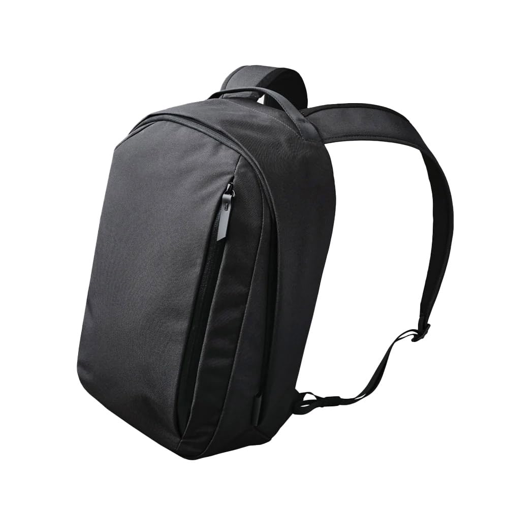 ALPAKA Metro Backpack -12L Fits a Thin 14" Laptop Small Backpack, Soft Touch Fleece Lined Laptop Sleeve, Wide Opening Main Zippered Compartment, Weather Resistant Fabric. Black Axoflux 300D