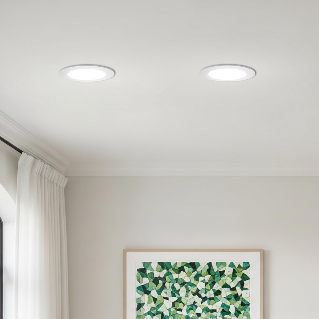 ANWIO Recessed Lighting 6 Inch, 16 Pack 5CCT Flat Retrofit LED Recessed Lights Can Needs, 2700/3000/4000/5000/6000K Selectable Can Lights 10W(120W Equivalent) CRI 80+ Dimmable E26 Base IC Rated & ETL