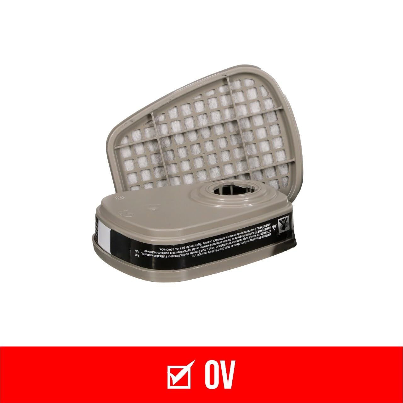 3M Organic Vapor Performance Cartridge, 3 Pairs, For Use With 3M 6000, 6500 & 7500 Series Facepieces, NIOSH-APPROVED OV For Use Against Certain Organic Vapors, Easy-To-Attach Design (6001P3-DC)
