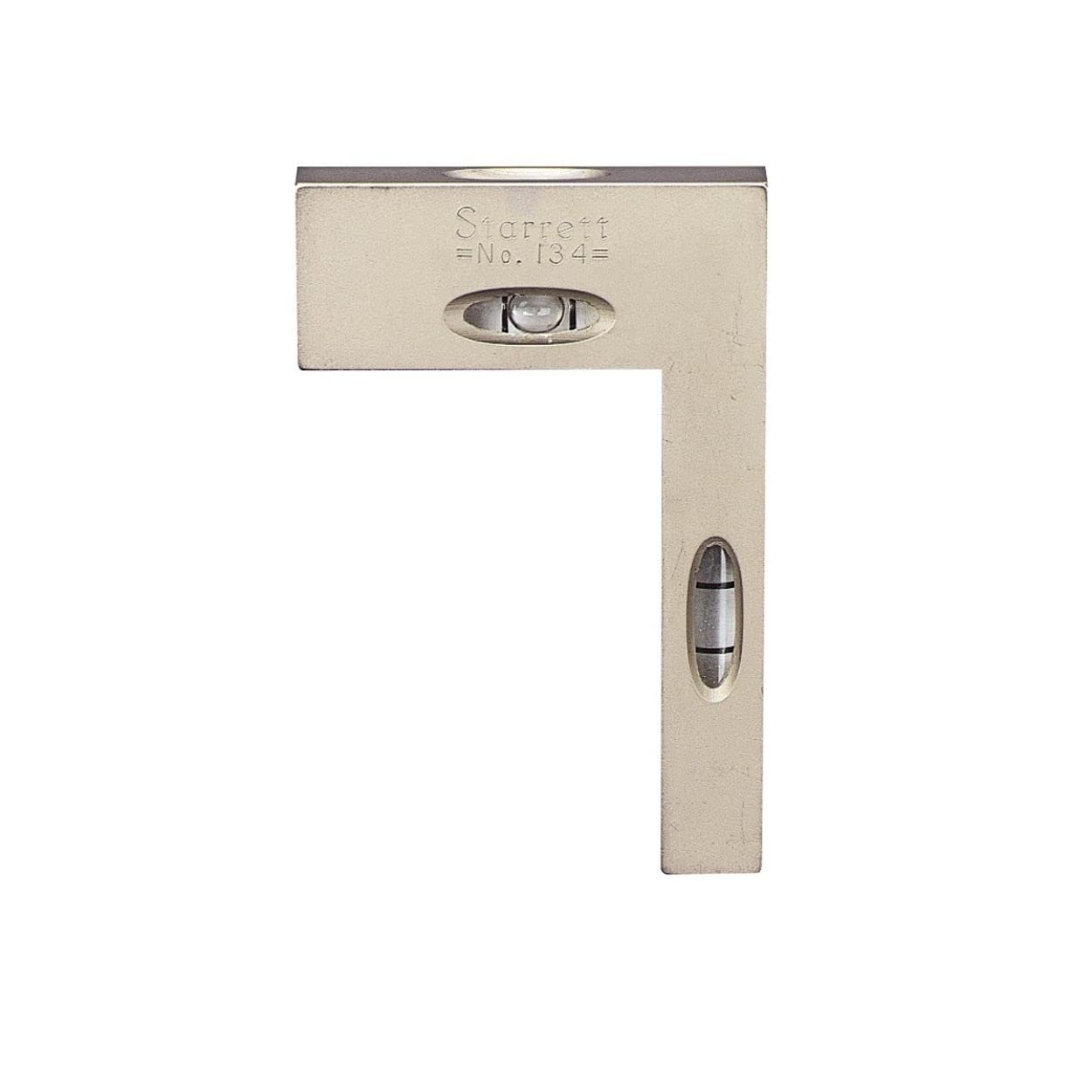 Starrett Cross Test Level and Plumb - Cast Iron, Satin Nickel Finish, Precision Tool for Machinery Setup, 3 x 0.5 x 0.5", 24-30 Minutes Accuracy - 134