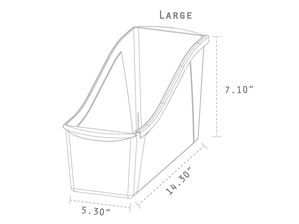 Storex Large Book Bin, Interlocking Plastic Organizer for Home, Office and Classroom, Purple, 6-Pack (71117U06C)