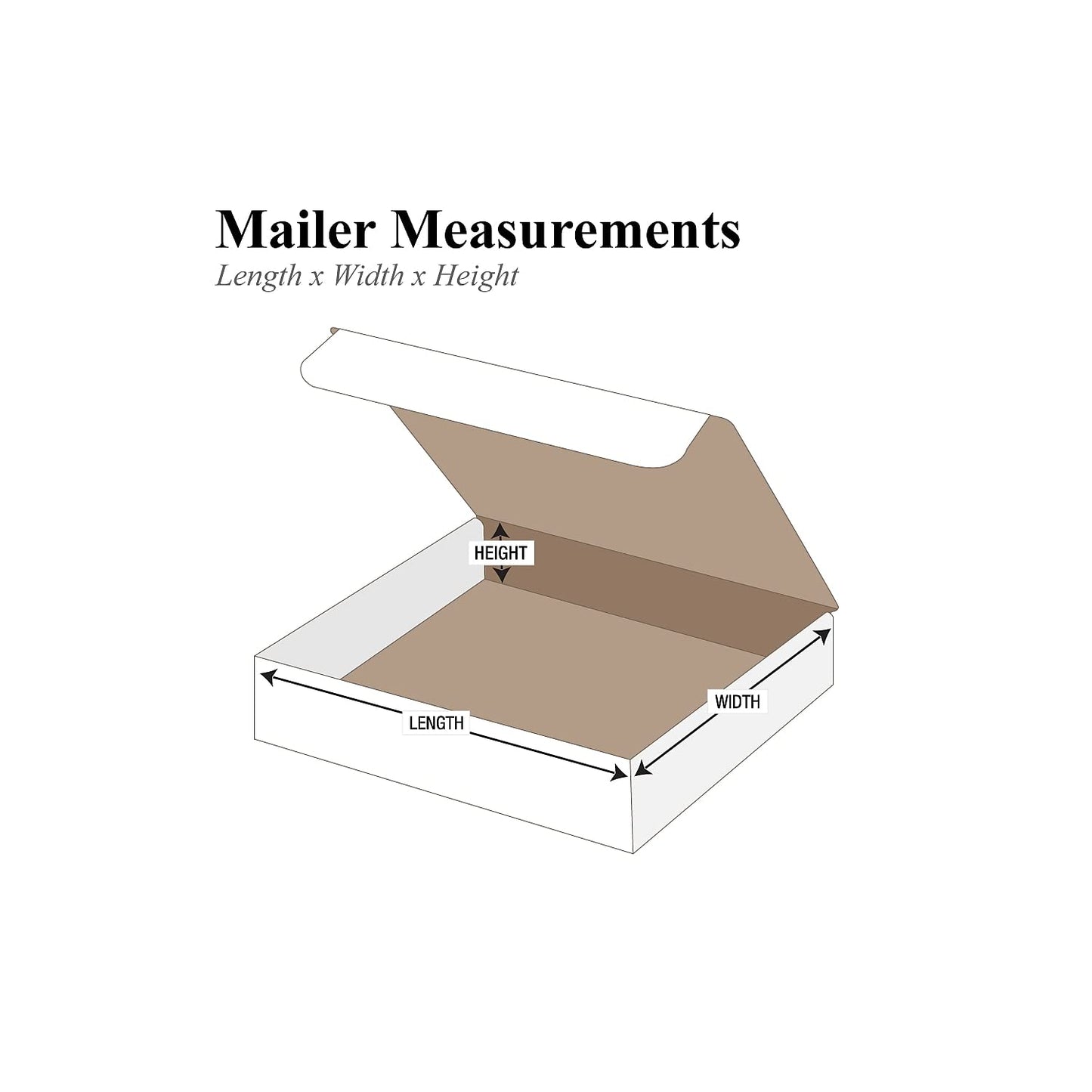 BOX USA BML994 Literature Mailers, 9" x 9" x 4", White (Pack of 50)