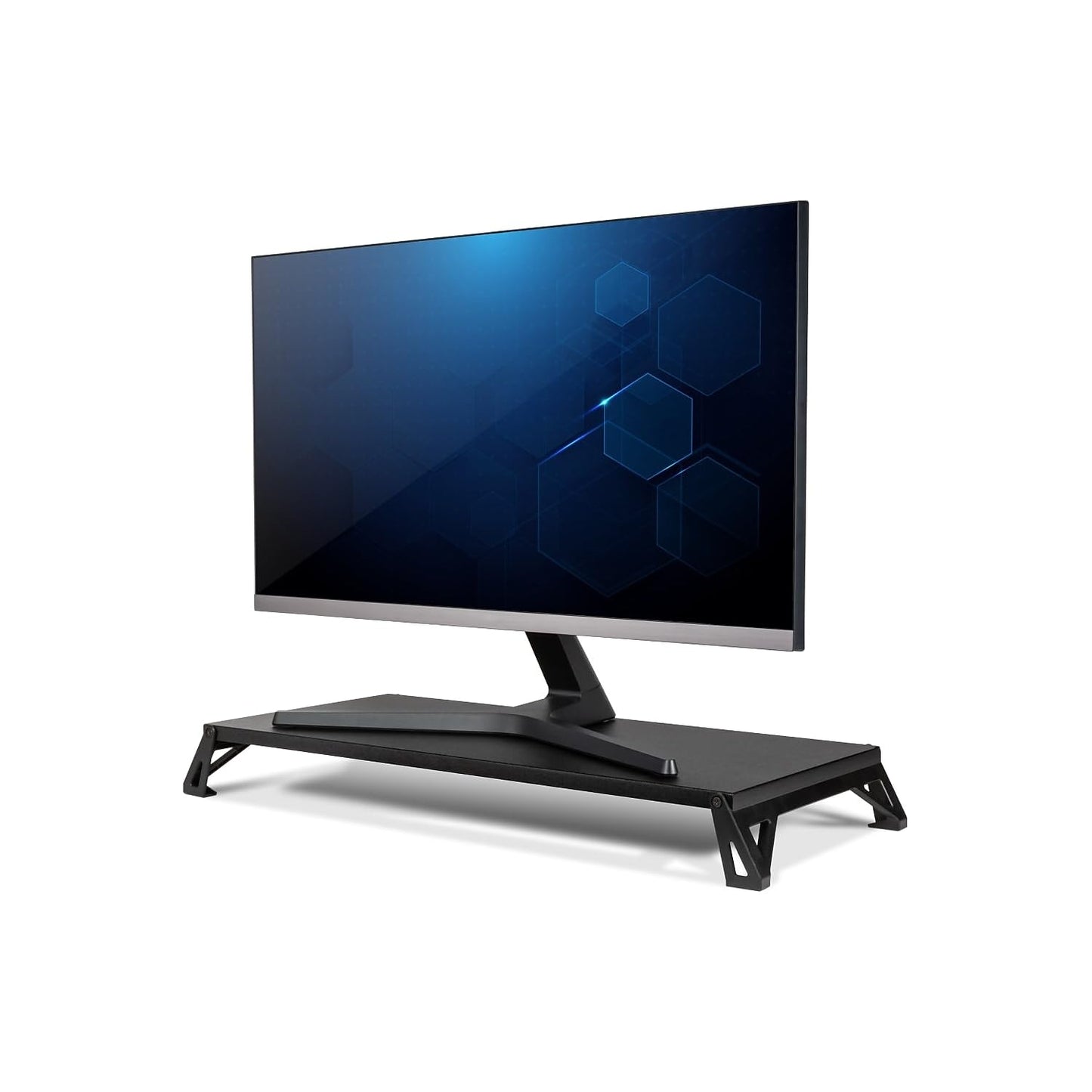 Allsop Lo Riser Monitor Stand, for 32" Monitors, 24" X 11" X 2" to 3", Black, Supports 30 Lb