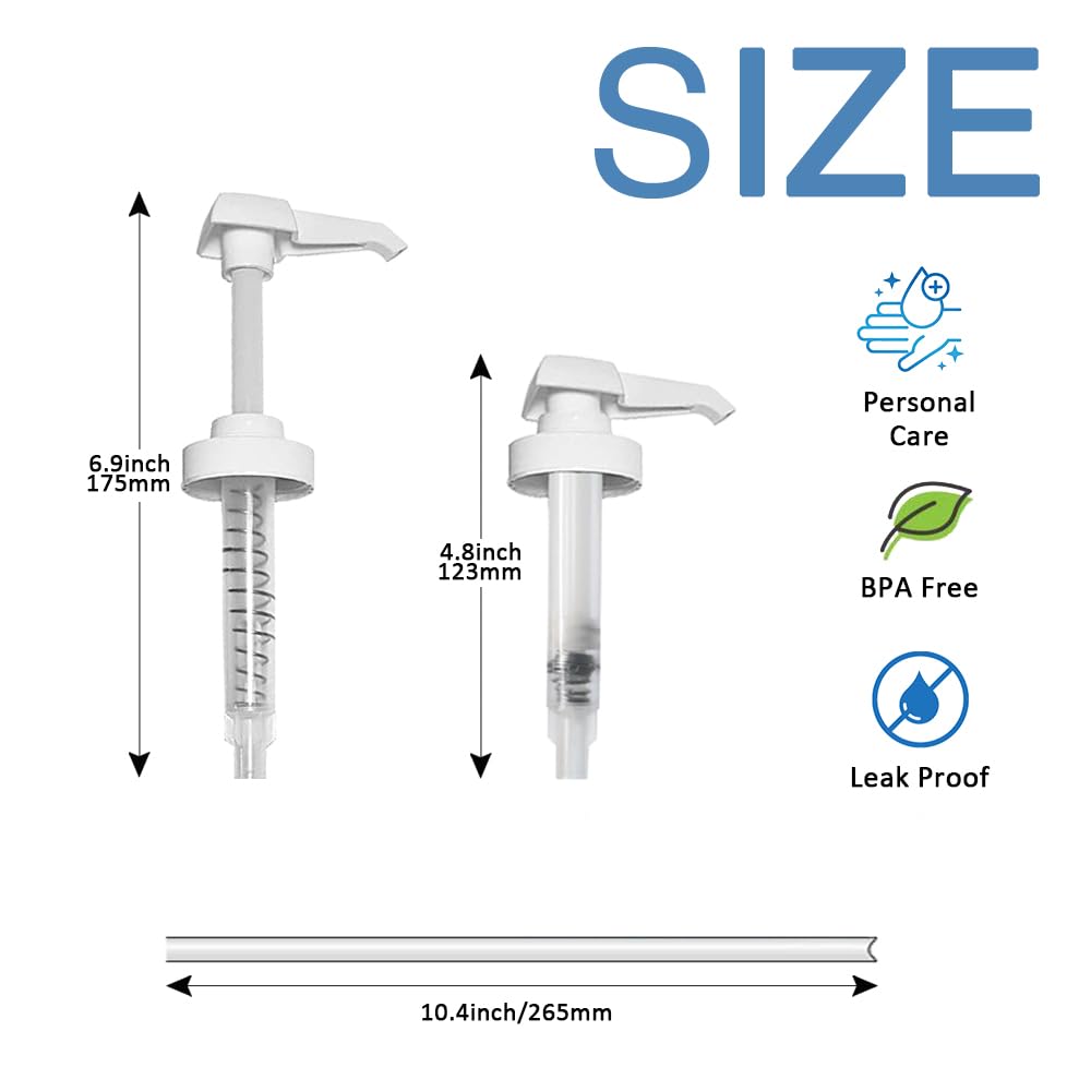 24 Pack Gallon Jug Pump Dispenser 38-400 White Pump for Gallon Jug - 7cc Lotion Gallon Shampoo Pump Top Replacement, Fits 1 Gallon Bottle 64oz 128oz Hand Sanitizer Containers, Plus Labels