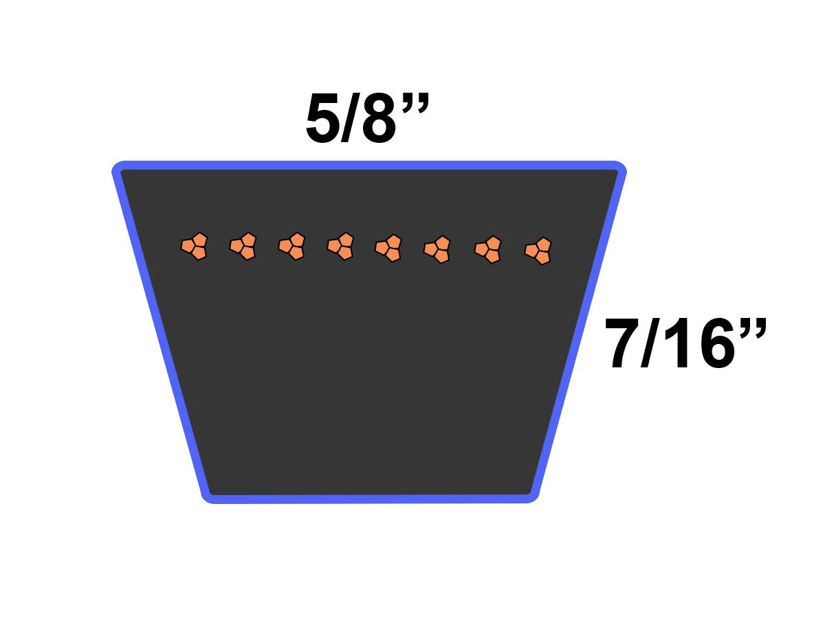 D&D PowerDrive 574845603 Husqvarna Kevlar Replacement Belt, 5LK, 1 -Band, 143" Length, Rubber