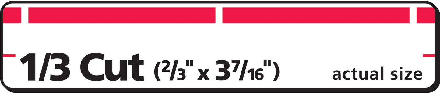 Avery TrueBlock File Folder Labels, 2/3" x 3-7/16", 1,500 Printable Labels, White/Red, Permanent (5066)