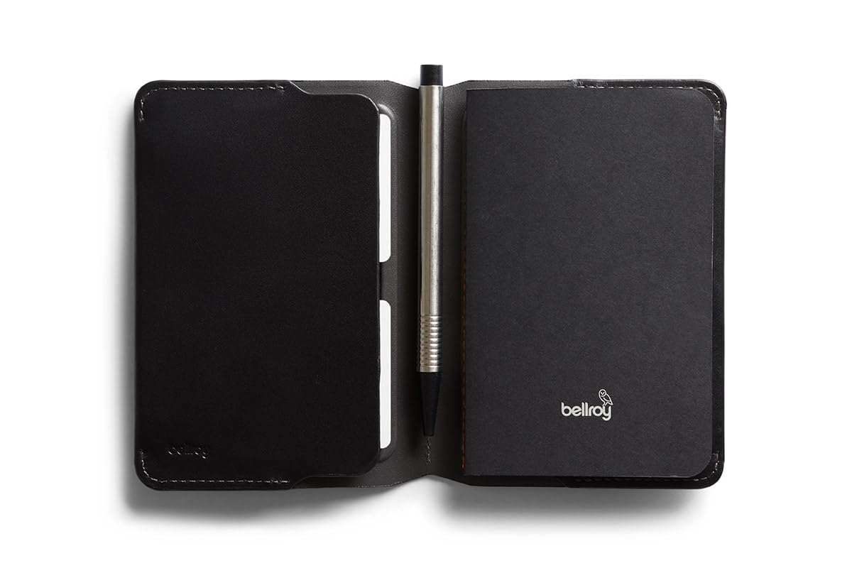 Bellroy Notebook Cover (Leather Folio for Notebook) - Black