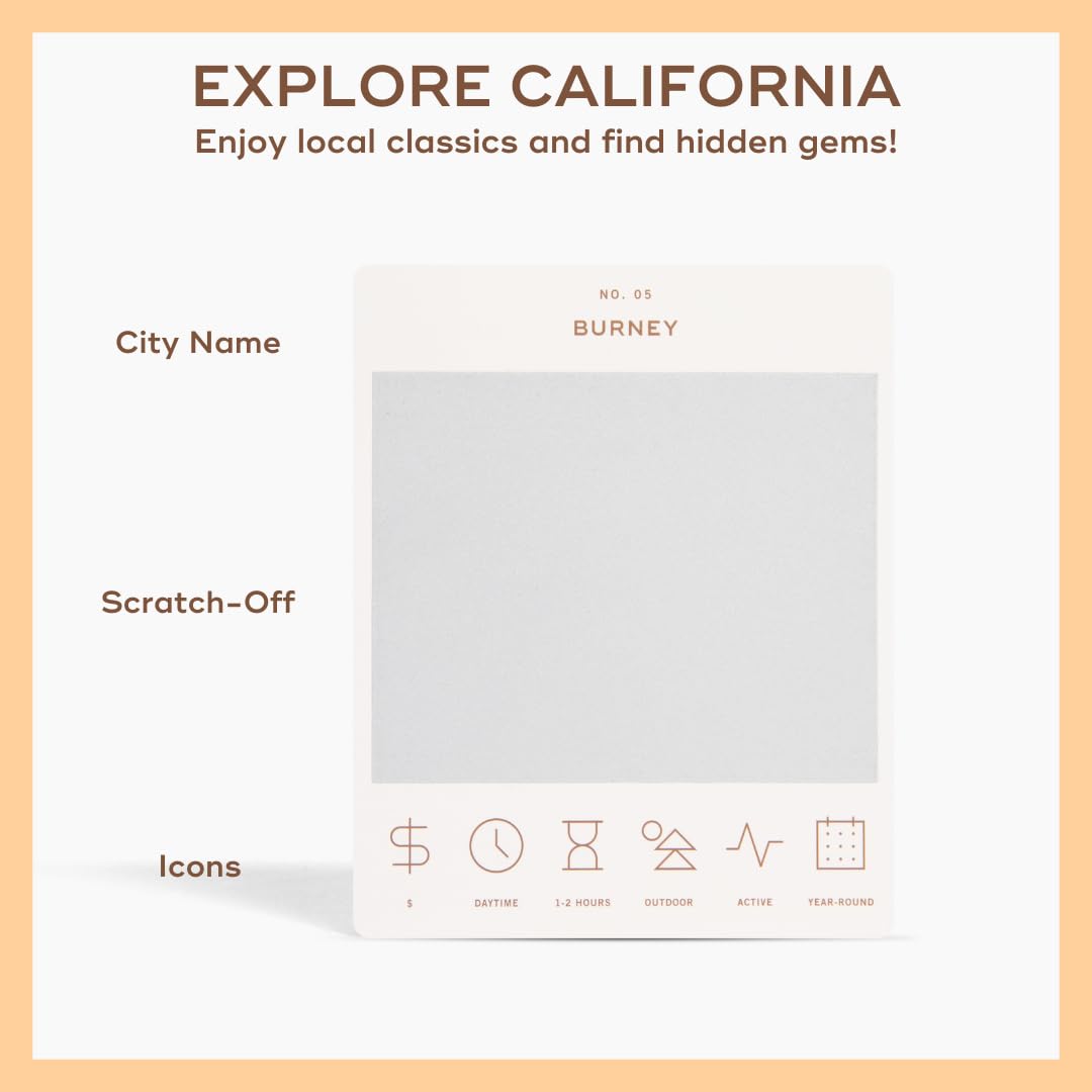 Reach International Outfitters California Adventure Bucket List: 50 Scratch-Off Cards for Outdoor Activities, Tourist Attractions, and Road Trips - Perfect Travel Gift and Guide for Exploring