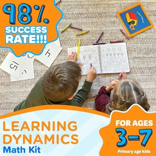 LEARNING DYNAMICS 4 Weeks to Read Program and 15 Minute Math Program – Includes 53 Books, Teaching Manuals, Activity Workbooks, CD, Flashcards, Manipulatives – Learn Math, Reading & Writing