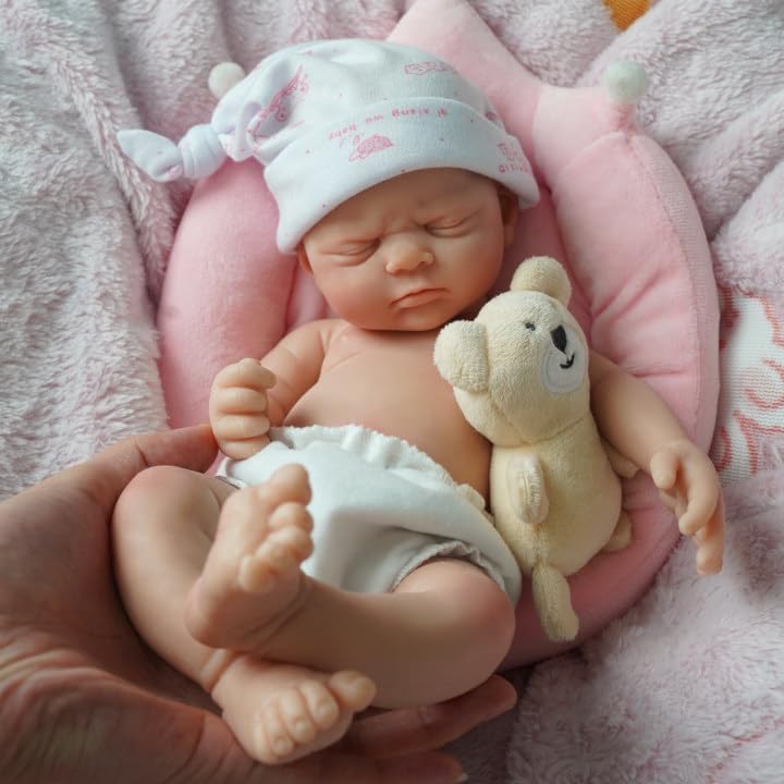 12" Reborn Baby Dolls,Newborn Baby Doll, Real Full Body Silicone Baby Dolls, Not Vinyl Dolls - 19