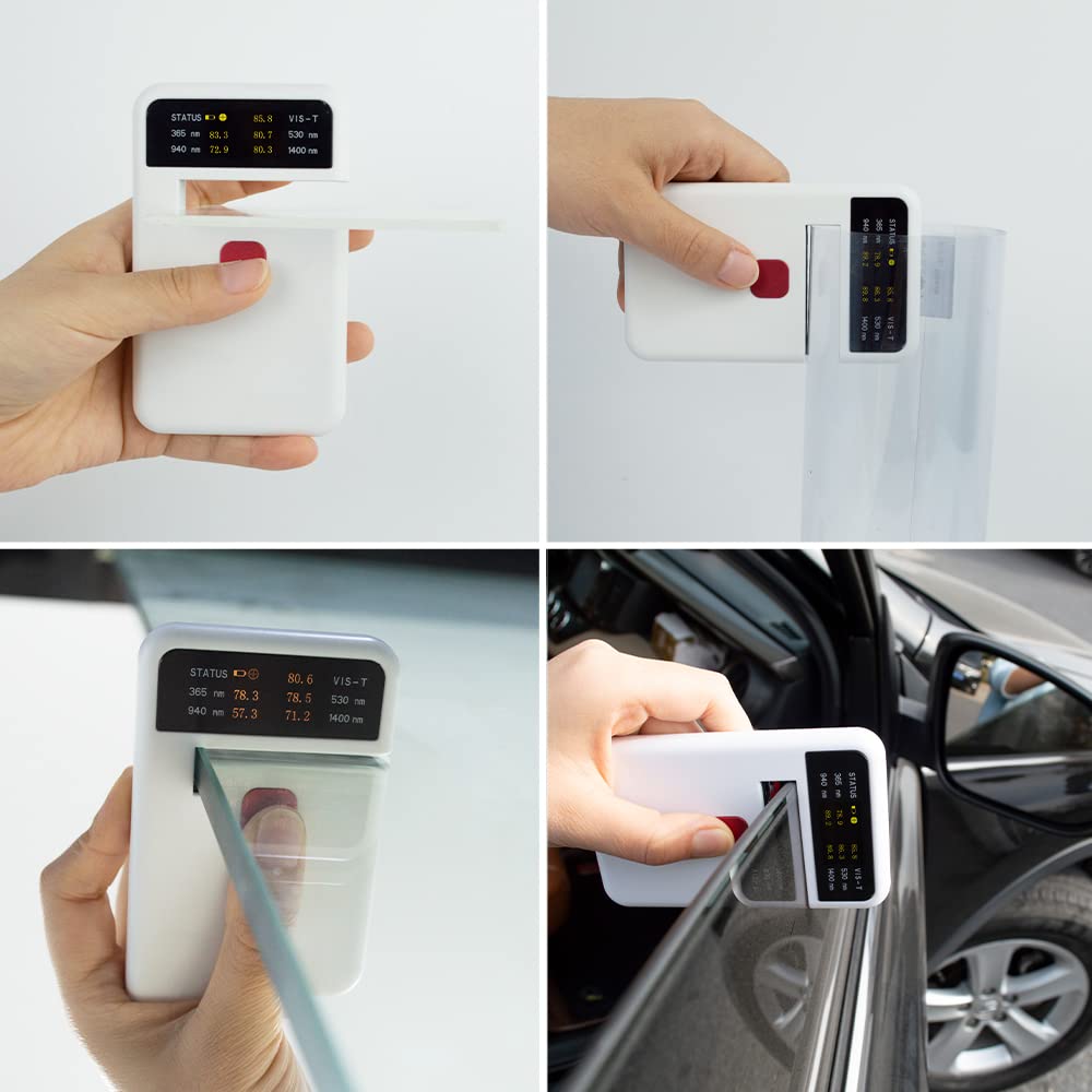 Transmittance Meter TH-220,Window Tint Meter, Measuring Transmittance of VLT(360-780nm),UV 365nm, VL 530nm,IR 940nm,IR 1400nm,Suitable for Car Solar Film,Glass