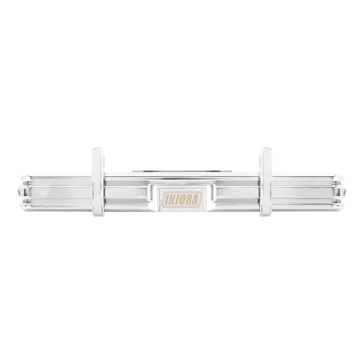 INJORA 33g Front and 33g Rear Bumper with Dual Exhaust - CNC Aluminum Bumper Set for 1/18 RC Crawler TRX4M High Trail F150 Upgrade
