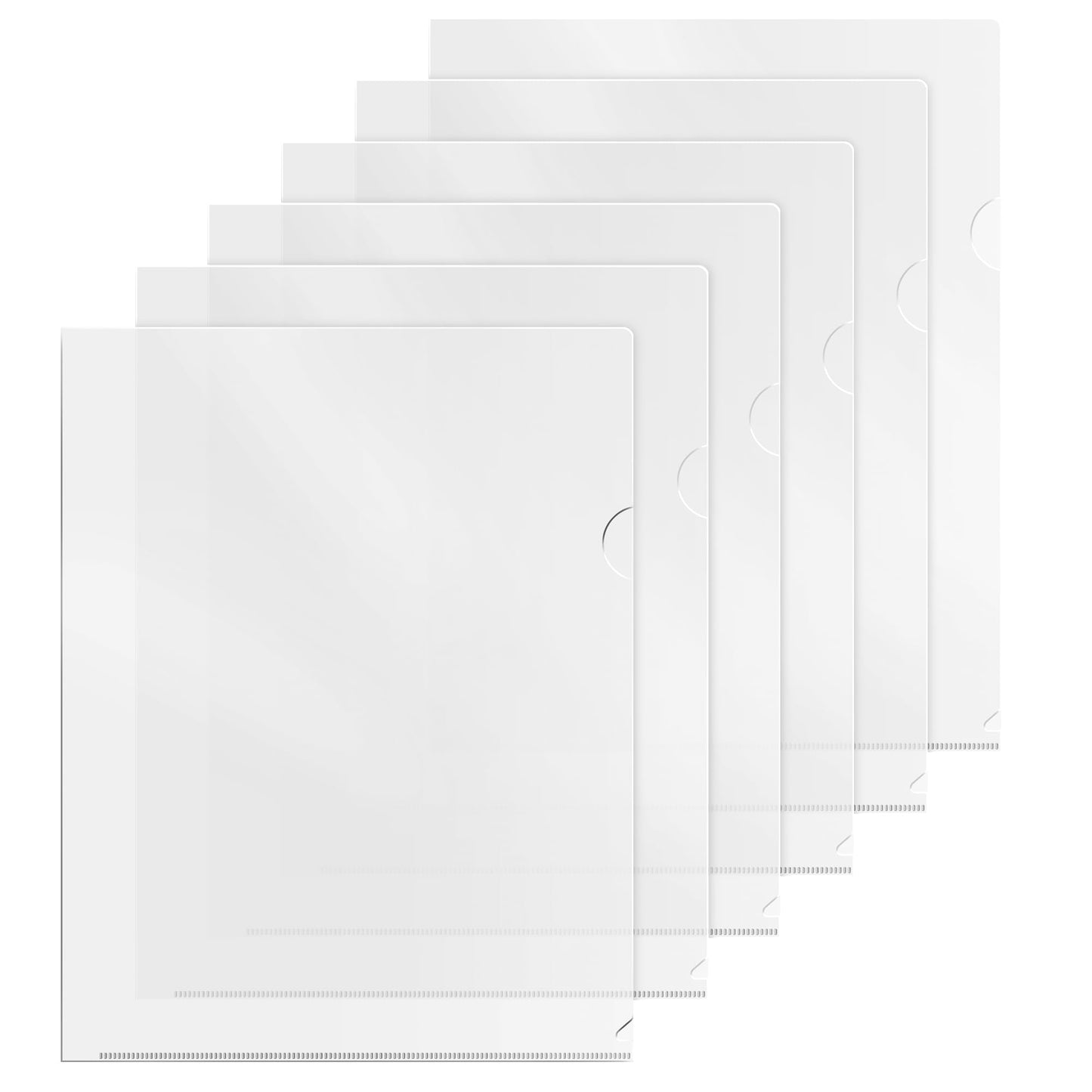 Dunwell Clear Folders for Documents, Plastic 8.5x11 File Sleeves for Document Protection, Filing, Storage, Organization (60 Pack) Transparent Folders with Pockets, Durable Letter Size Document Holder