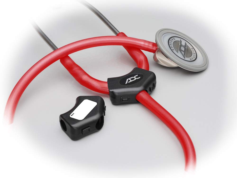 ADC Adscope 608 Convertible Clinician Stethoscope with Tunable AFD Technology, Adult Diaphragm and Adult Bell or Pediatric Diaphragm, 31 inch Length, Black