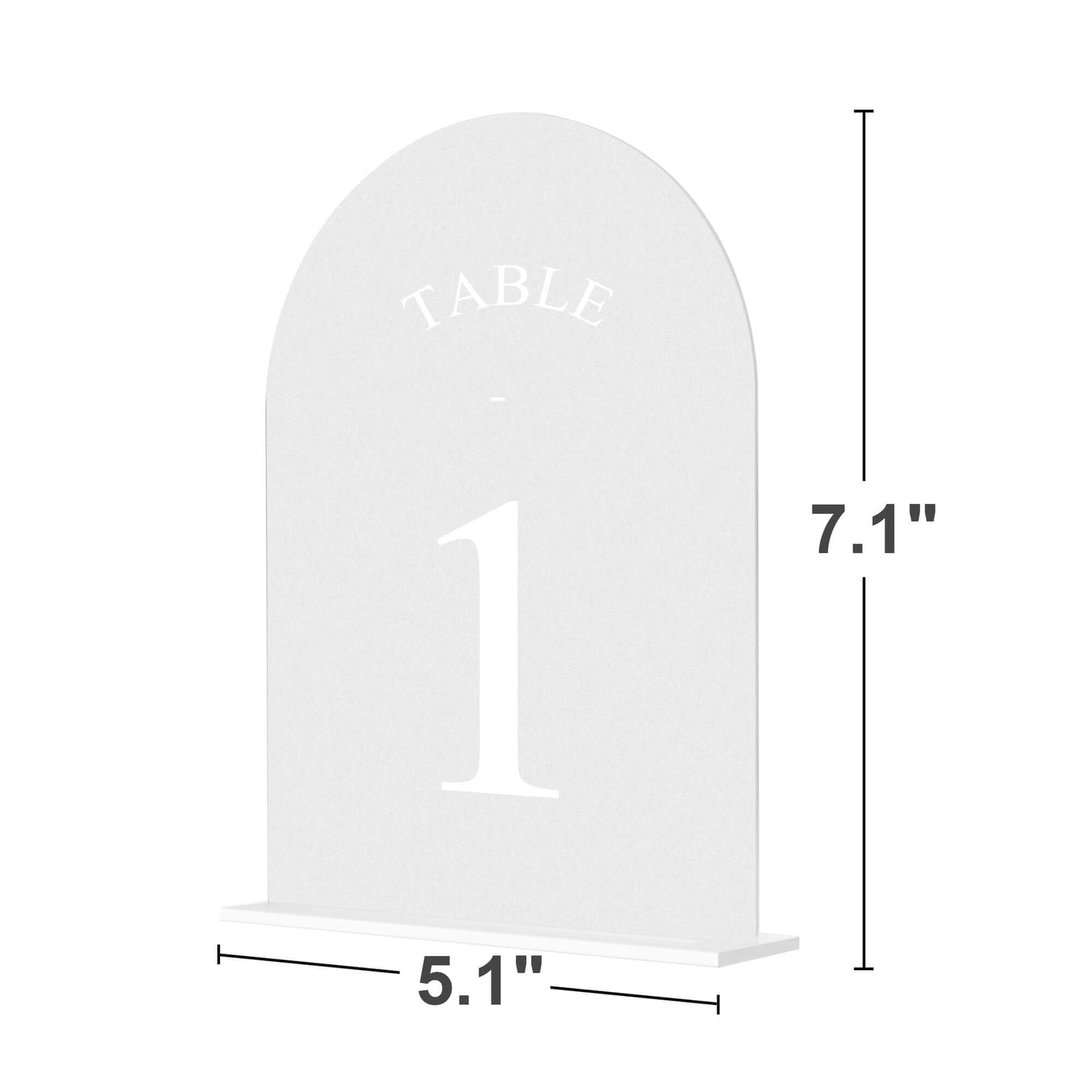 JOYIT Frosted Arch Wedding Table Numbers 1-40 with Stands – 5" X 7" Acrylic Sign Table Number Holders, Perfect for Wedding Receptions, Parties, Anniversaries, and Events
