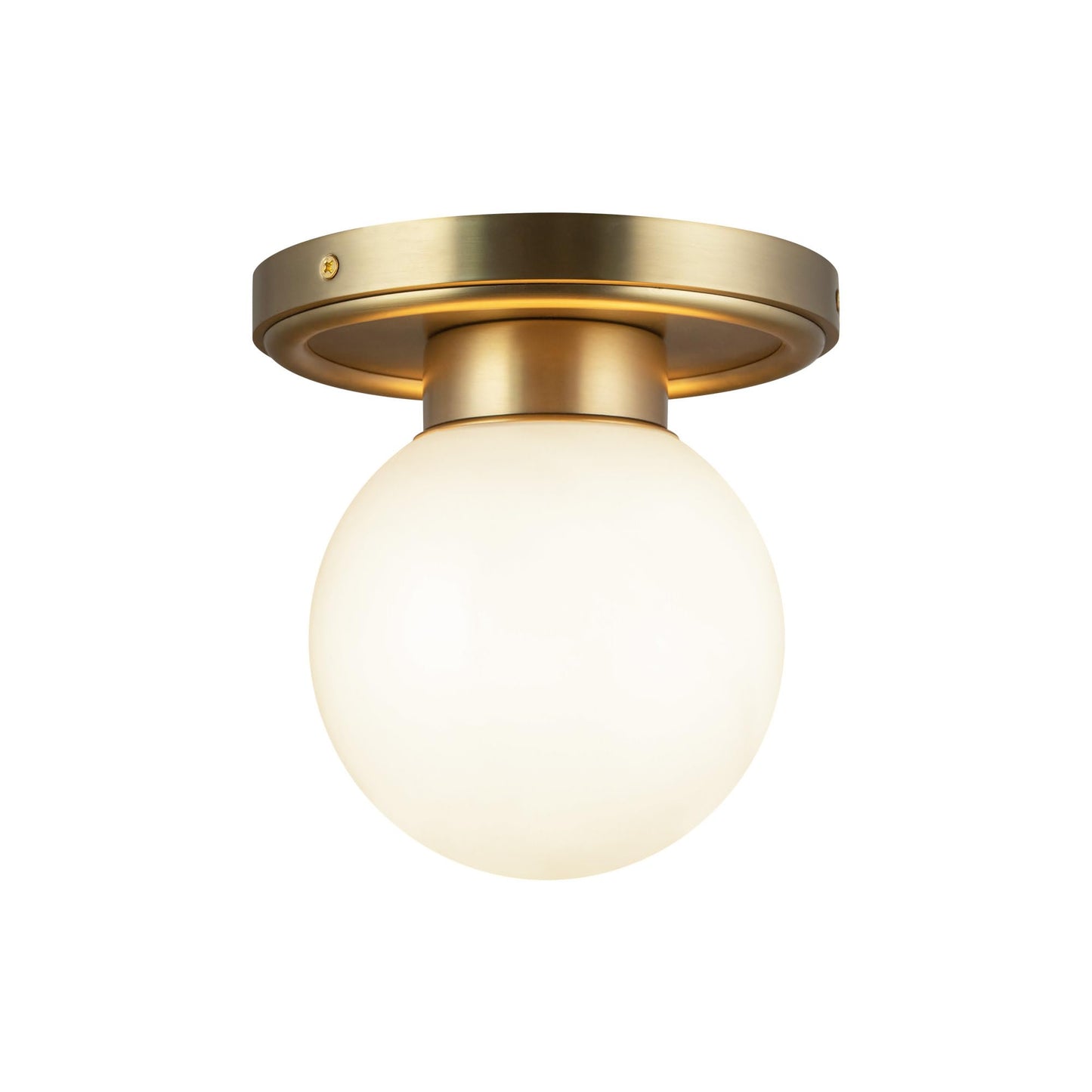 Alora Mood SF407306BGGO Fiore Semi Flush, 1-Light 1 Watts, Brushed Gold/Glossy Opal Glass