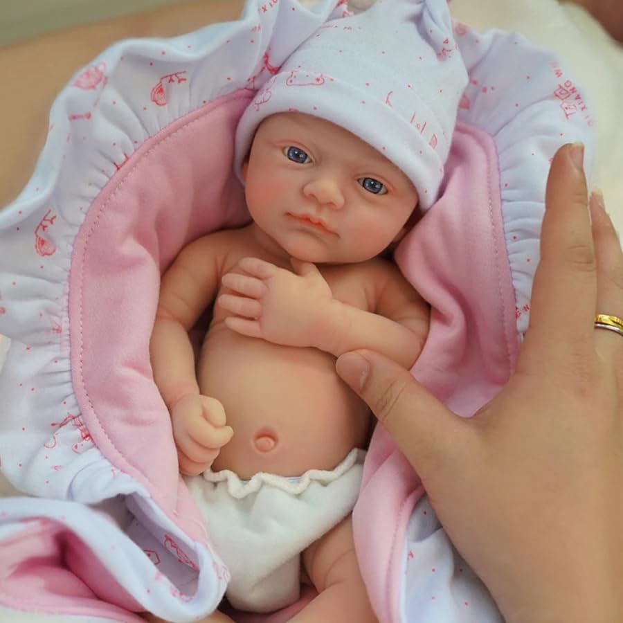 MYREBABY 12" Micro Preemie Full Body Silicone Baby Doll Girl Alisa Lifelike Reborn Doll Surprice Children Anti-Stress