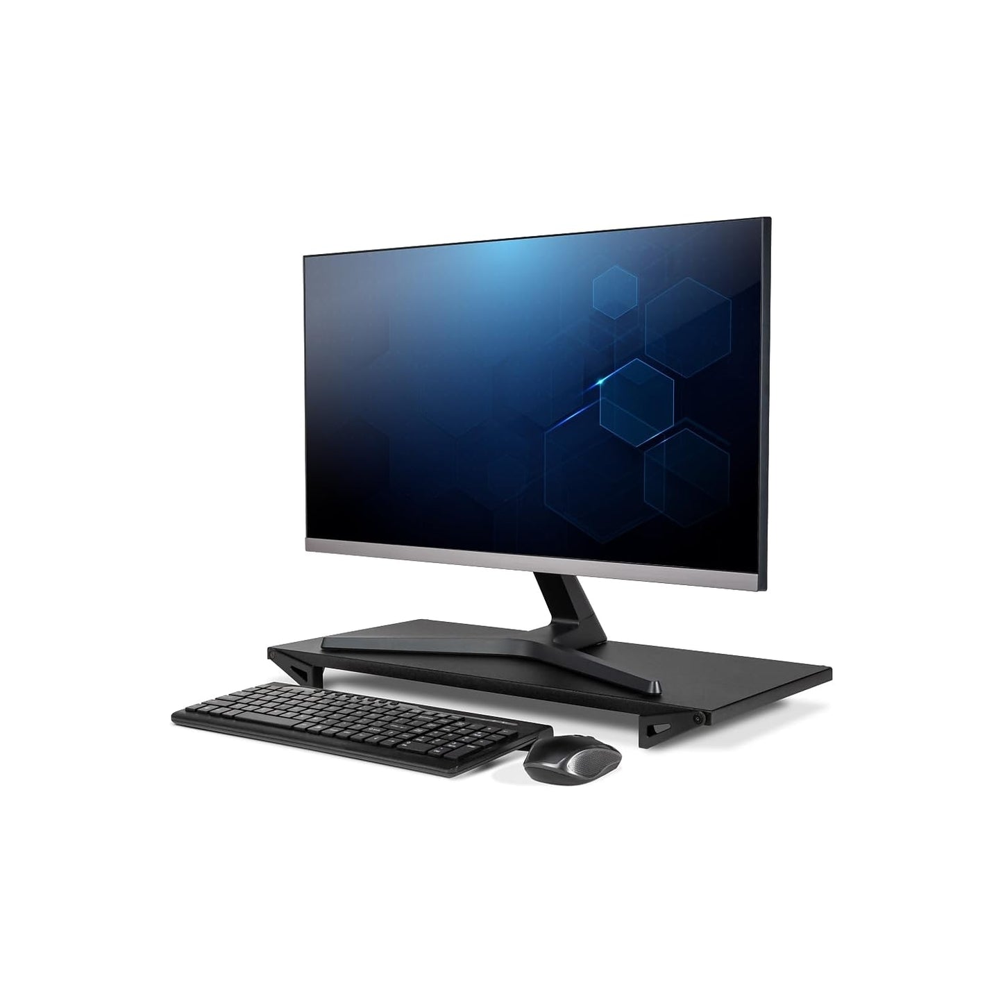 Allsop Lo Riser Monitor Stand, for 32" Monitors, 24" X 11" X 2" to 3", Black, Supports 30 Lb