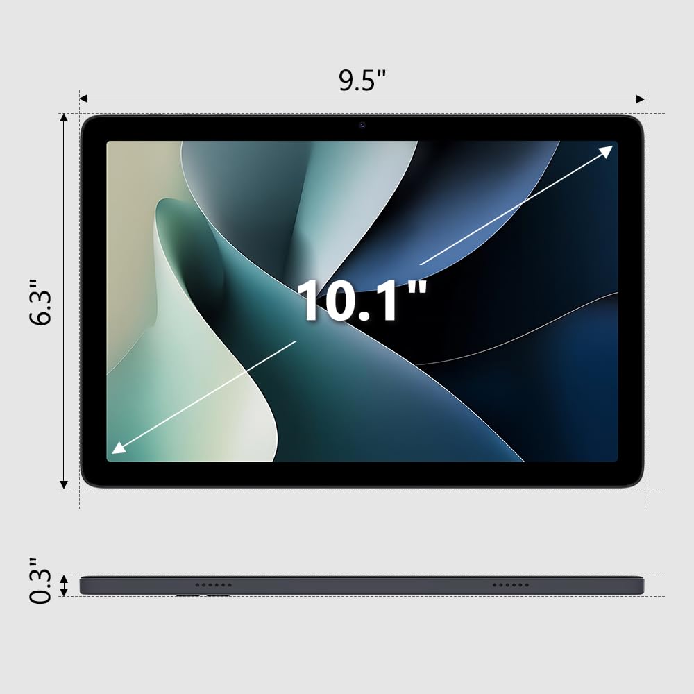 ApoloMedia 10" Tablet, 2025 Android 14 with Octa-core Processor, 8GB&64GB Storage(Expand to 512GB), Metal Casing Upgrade, Dual Camera, WiFi 6&Bth 5, 5000mAh Battery