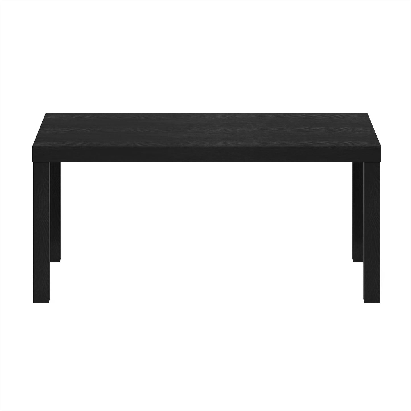Furinno Classic Coffee Table, Modern Rectangle Coffee Table with 1.8 Inch Thick Tabletop, Side Table for Living Room, Home Office, Classic Black