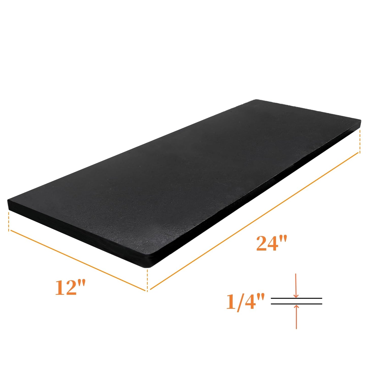 1Pack 1/4" A36 Steel Plate-12" x 24"Hot Rolled Steel Sheet,Weldable Metal Square Steel