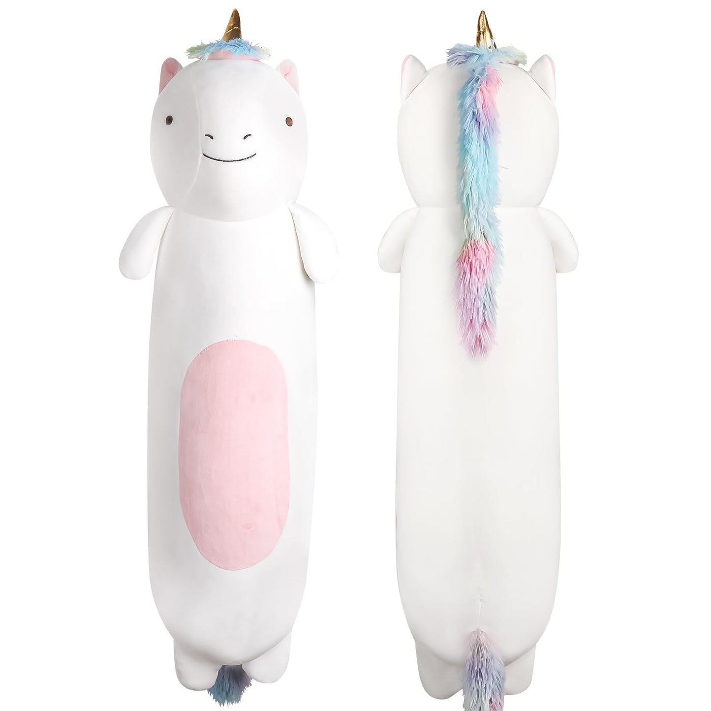 Tianmihou 36” Long Unicorn Plush Body Pillow, Cute Rainbow Unicorn Stuffed Animals, Unicor Squishy Soft Plushies Toy, Gifts for Kids Girls and Boys, Birthday, Valentine's Day