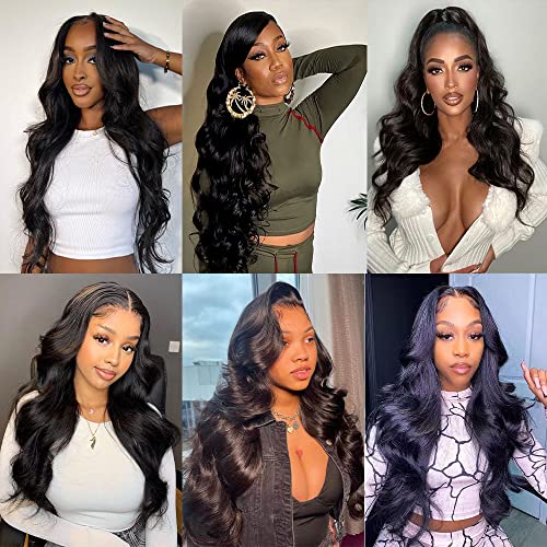 ALIANNA 22 Inch13x4 HD Body Wave Lace Front Wigs Human Hair 180% Density Transparent Lace Front Wigs Human Hair Pre Plucked Bleached Knots Glueless Brazilian Frontal Wigs Human Hair for Women Natural