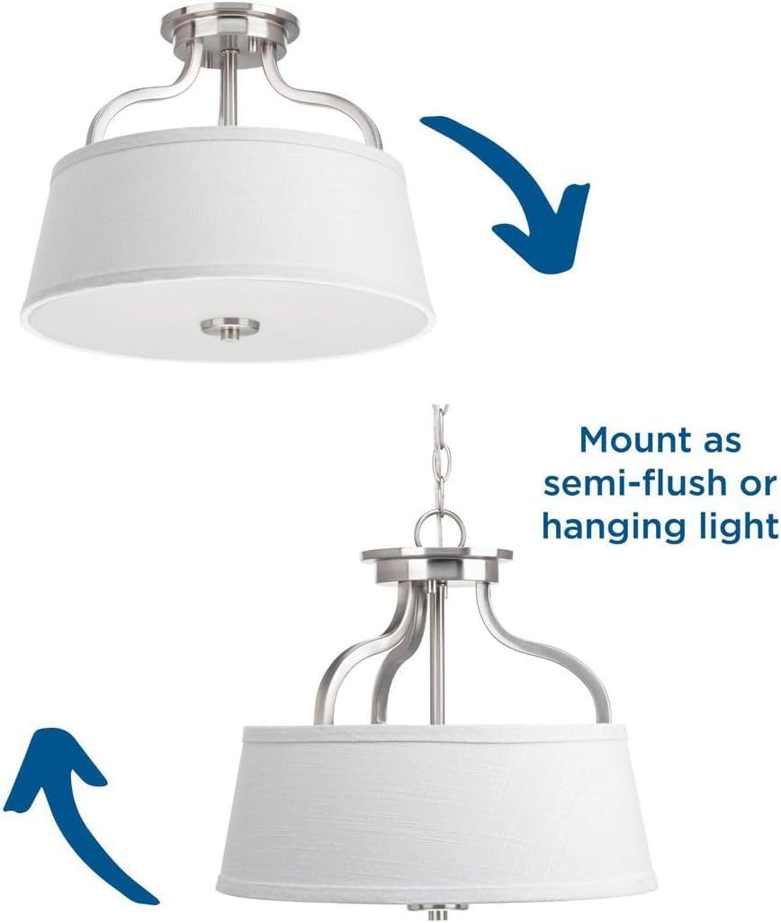 Arden Collection Two-Light 14" Semi-Flush Convertible