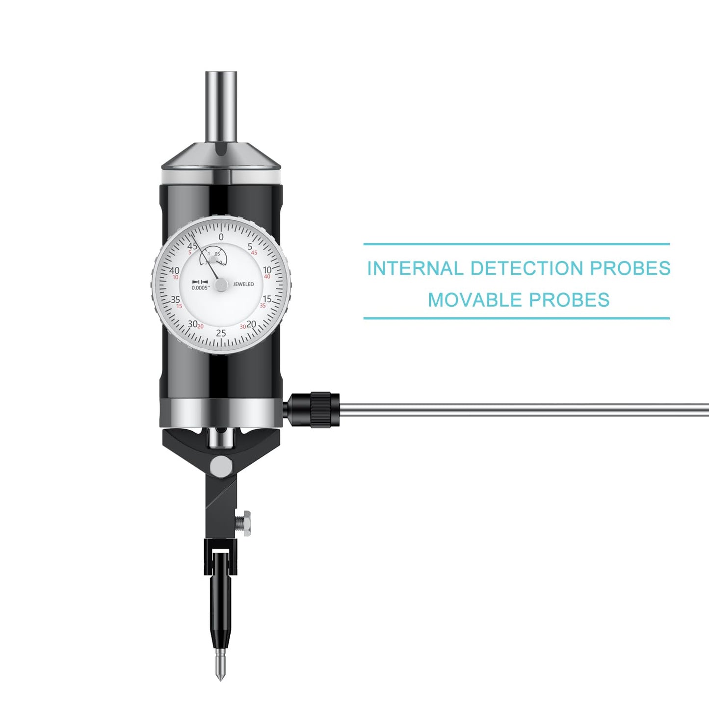 HDLNKAK Coaxial Centering Indicator Set 0-0.15''/0.0005''Standard Body, Co-Ax Precision Milling Machine Test Dial, Ideal Center Finder Tool