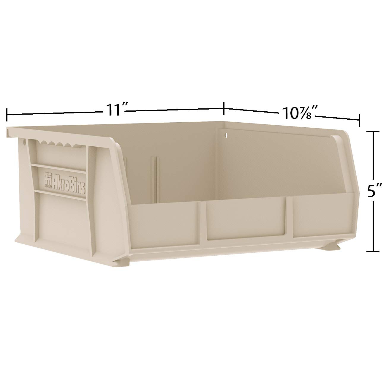 Akro-Mils 30235 AkroBins Plastic Storage Bins, Space-Saving Stackable Bins for Garage, Pantry, Craft Organization, 11-Inch x 11-Inch x 5-Inch, Blue, 6-Pack