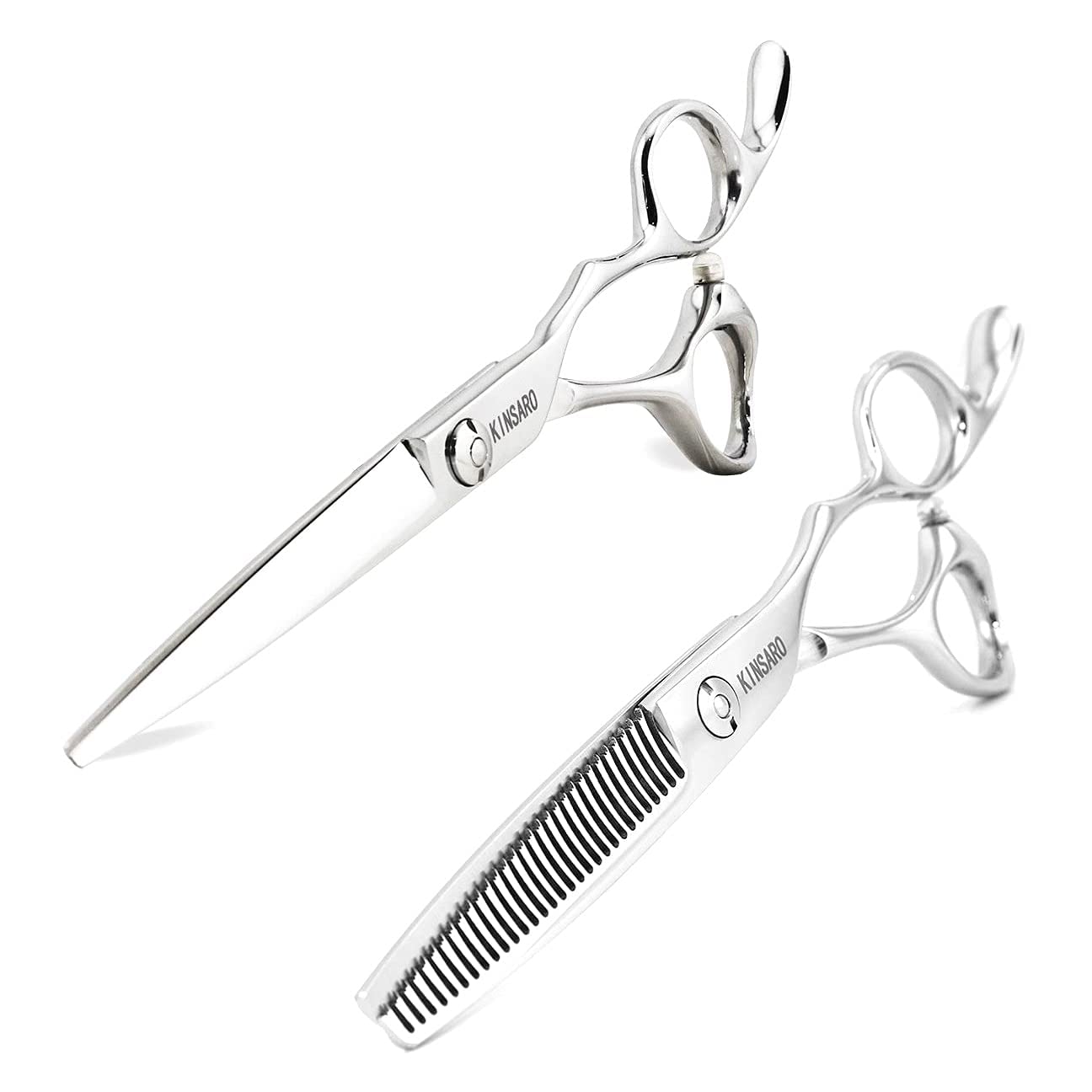 6" Professional Hair Scissors Set Hair Cutting Shears Barber Scissors Japan 440C Barber Hair Thinning Scissors Convex Edge Kinsaro