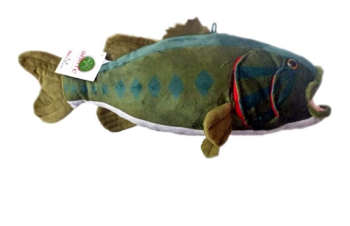 Adore Plush Company ADORE 17" Cranky the Largemouth Bass Fish Stuffed Animal Plush Walltoy Wall Mount