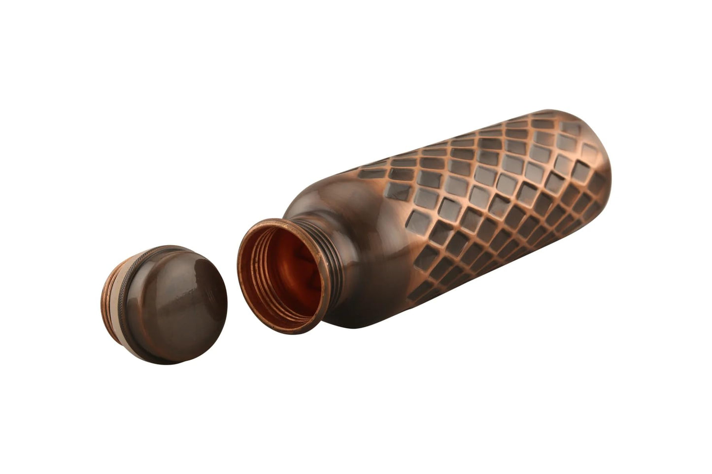 IND MADE Ayurvedic Pure Copper Water Bottle 34 Oz | Leak Proof | Durable & Rust Proof | Traditional Copper Drinkware | Eco Friendly | Non Toxic And BPA Free
