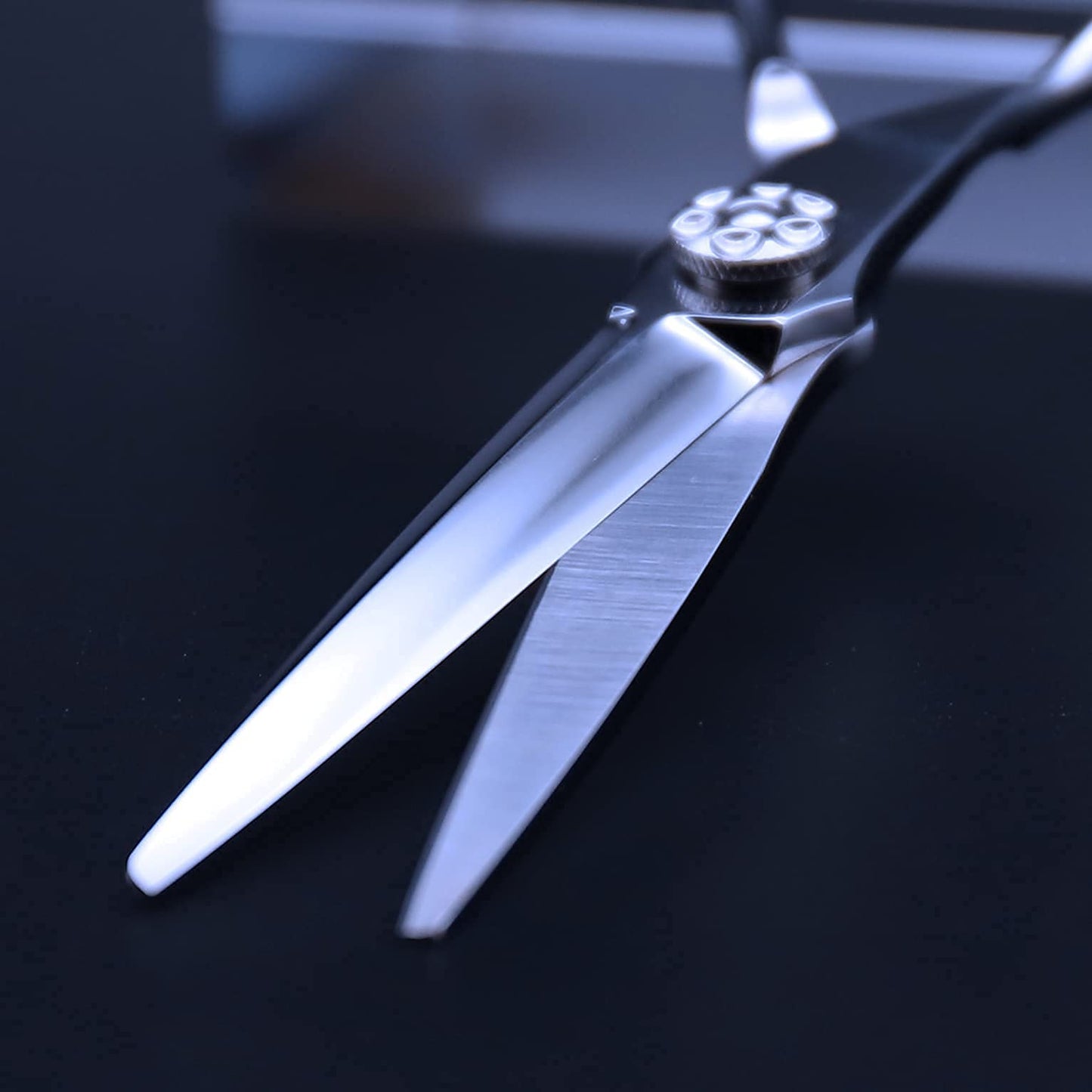 AOLANDUO 6 Inch Left-handed Hair Scissors-High End AICHI Steel Handmade Hair Cutting Shears-Razor Edge/Offset Design/Pro Ergonomic for Salon Stylists Beauticians and Barbers