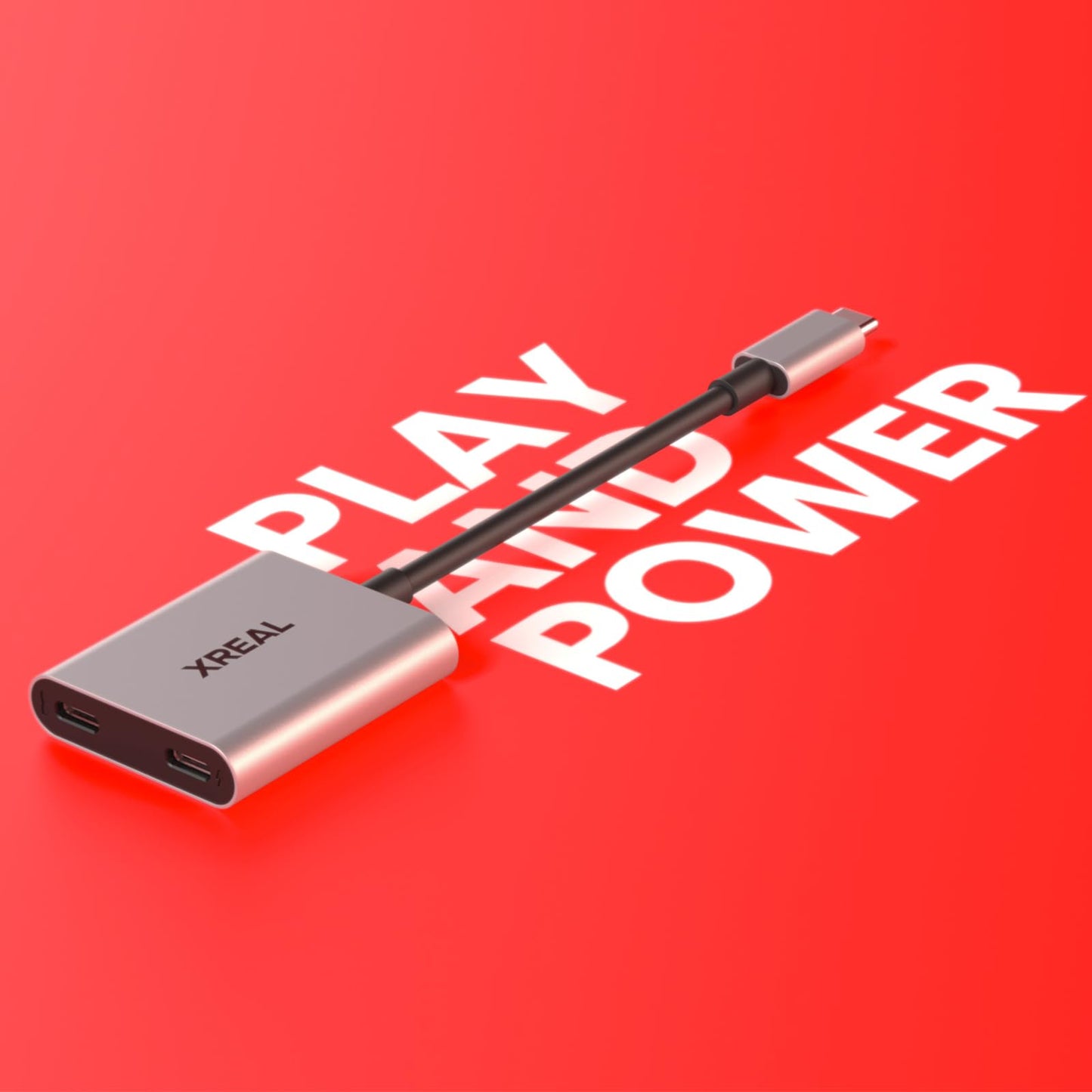 XREAL Hub, Power and Play Adapter, Power Your AR Glasses While Charging Your Source Device, Like Steam Deck, ROG Ally, Switch, iPhone 15 or Android Phone, Support 45W Fast Charging and 120Hz