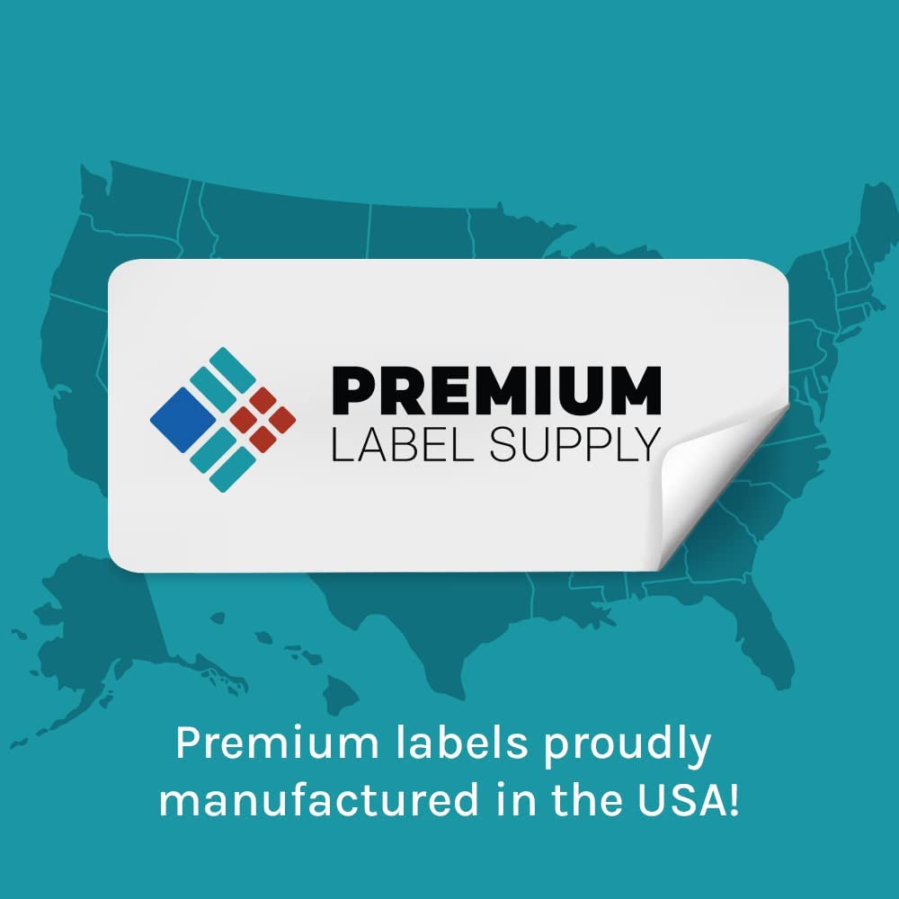 Premium Label Supply Bright Neon Color Fluorescent Stickers - 4" x 3.33" Labels - (Fluorescent Green, 600 Labels)
