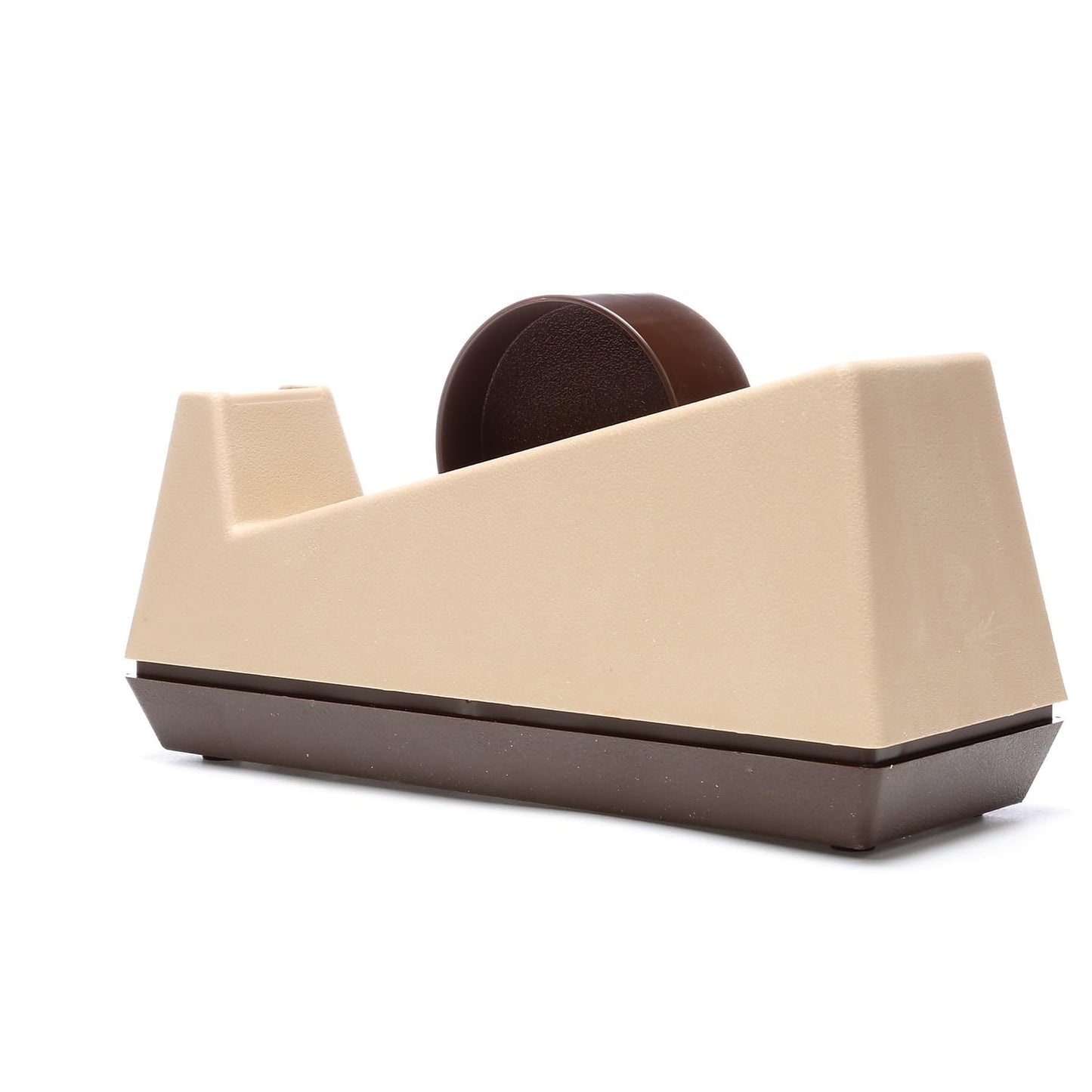 3M Scotch C25 Heavy-Duty Weighted Tape Dispenser, 3-Inch Core, Plastic, Putty/Brown