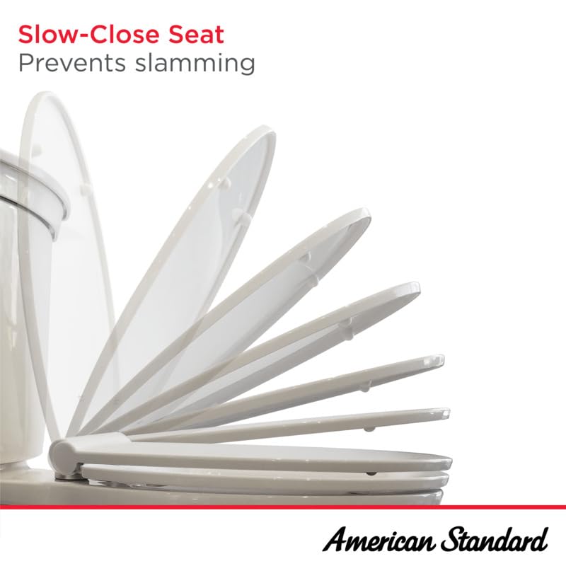 American Standard 5320B65CT.021 Champion Slow-Close Round Front Toilet Seat, Bone