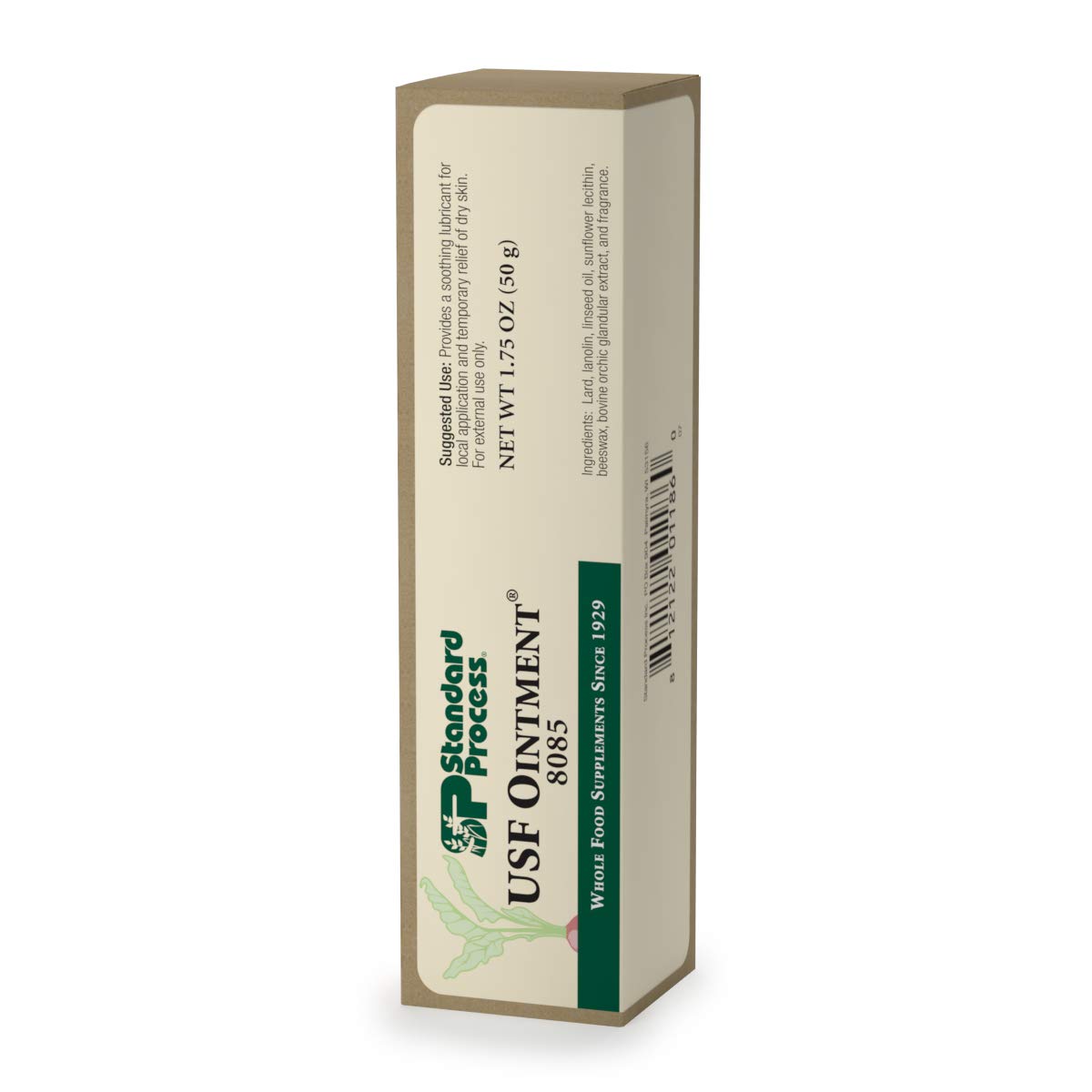 Standard Process Inc. USF Ointment - Whole Food Moisturizer and Dry Skin Ointment for Dry Hands and Dry Skin with Lard, Lanolin, Sunflower Lecithin, Flaxseed Oil, and Beeswax - 1.75 Ounce